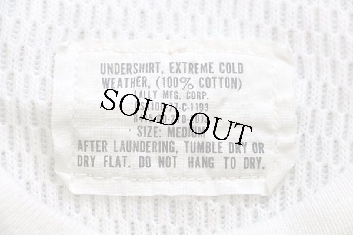 画像5: 70s 米軍 コットン サーマルシャツ ナチュラル M (5)