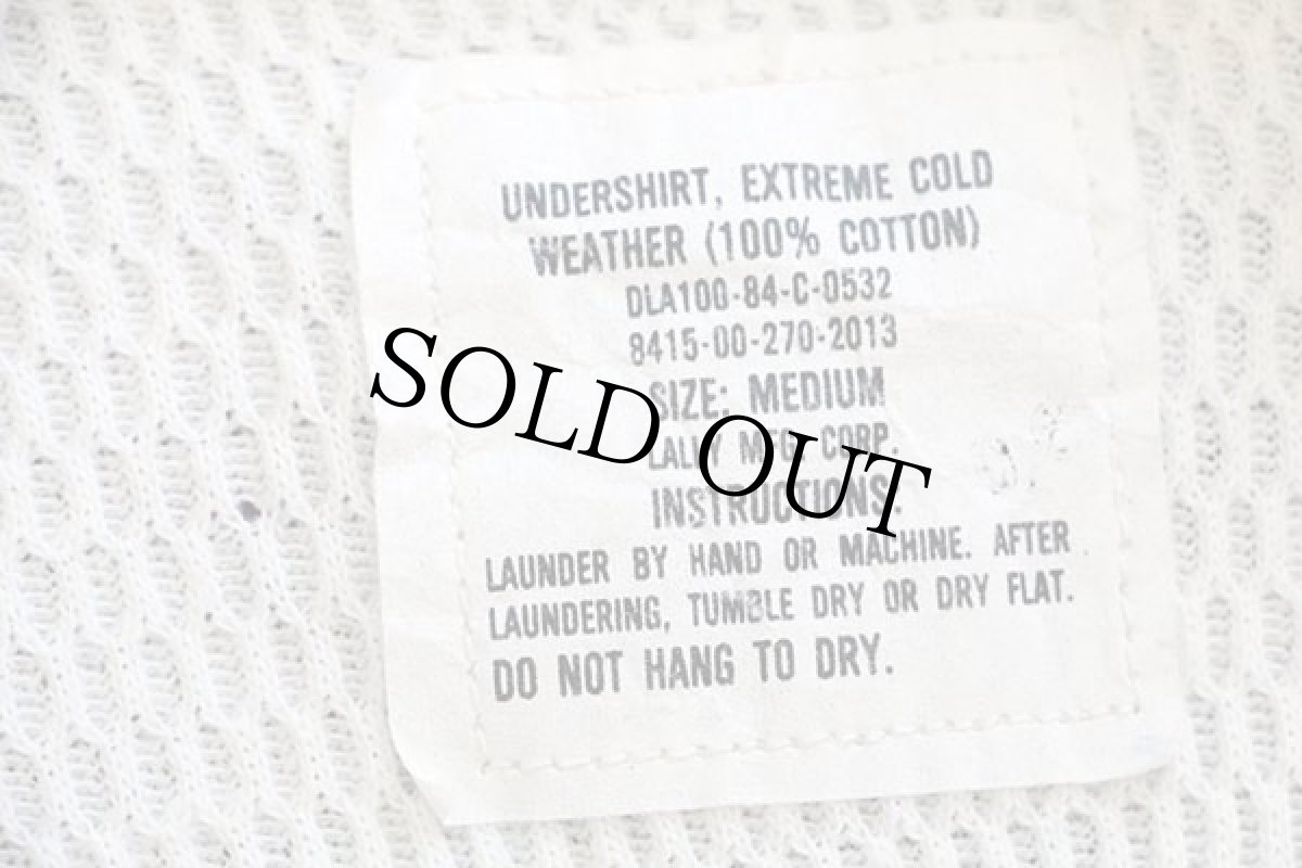 画像5: 80s 米軍 コットン サーマルシャツ ナチュラル M★H (5)