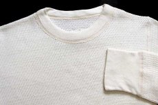 画像4: 80s 米軍 コットン サーマルシャツ ナチュラル M★C (4)