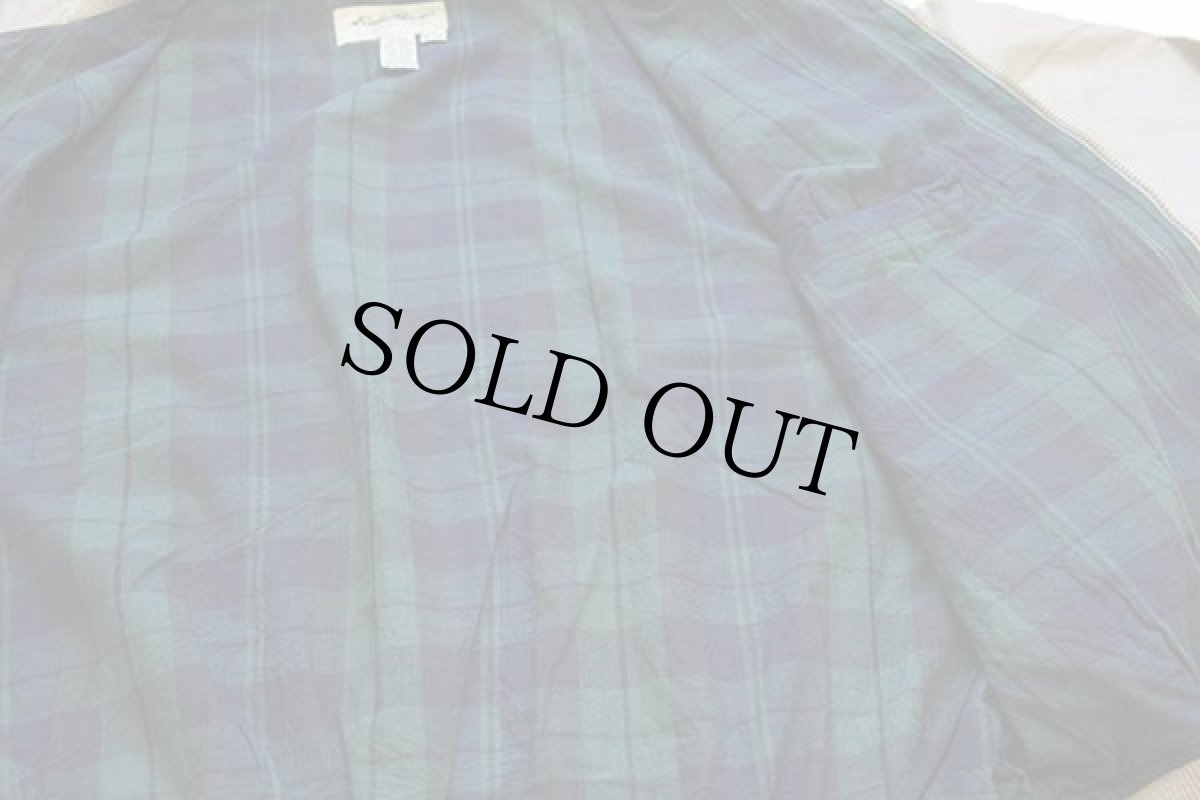 画像5: 90s EddieBauerエディーバウアー ブラックウォッチ タータンチェックライナー コットンポプリン ジャケット ベージュ XL (5)