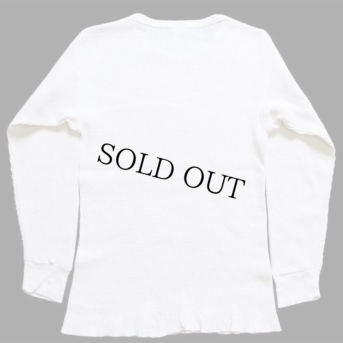 画像3: 70s Sears コットン サーマルシャツ ナチュラル L (3)