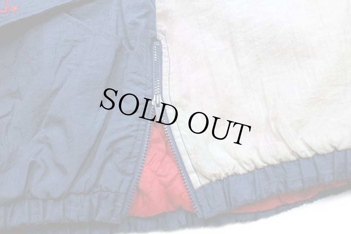 画像5: 90s STARTERスターター MLB BOSTON RED SOX 刺繍 マルチカラー プルオーバー 中綿入り ナイロンパーカー M (5)