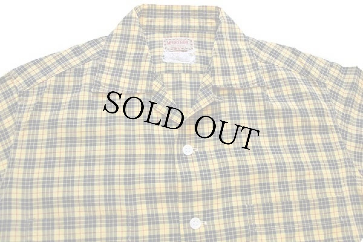 画像3: 50s USA製 McGREGORマクレガー チェック コットン オープンカラーシャツ S (3)