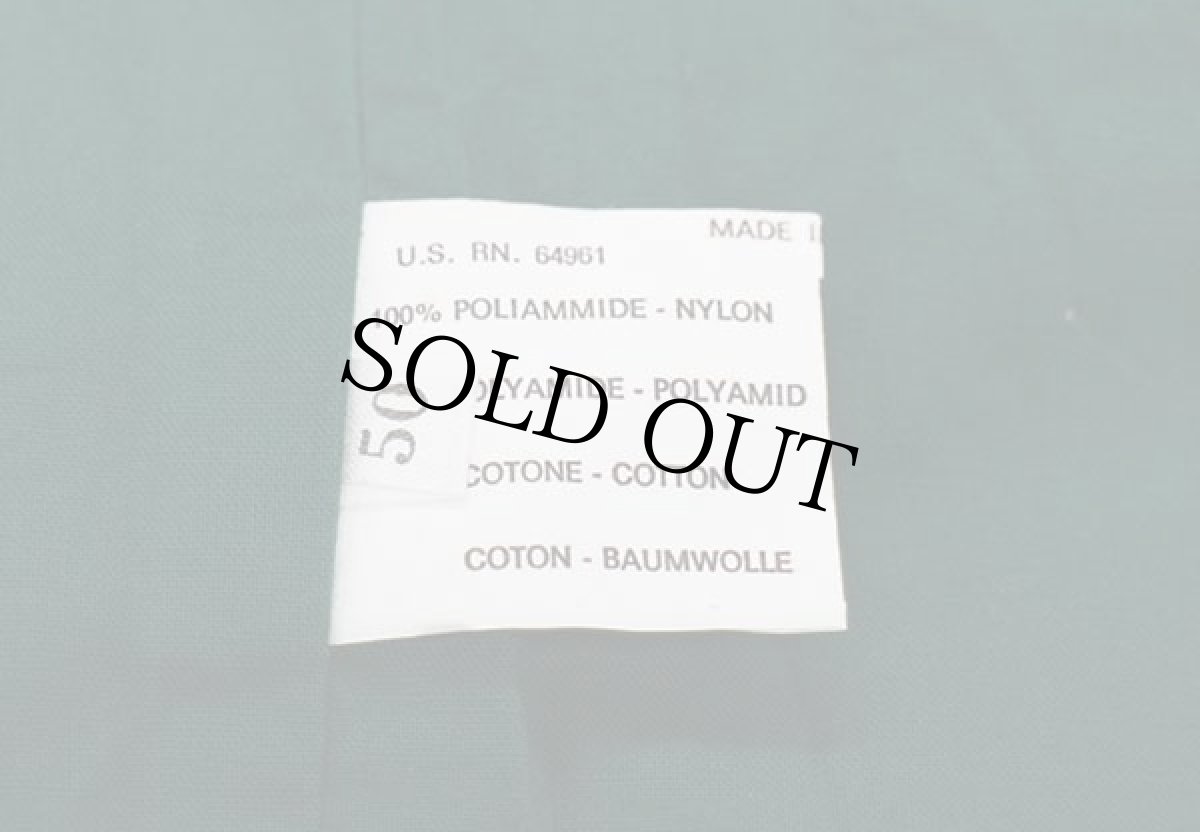 画像5: デッドストック★80s イタリア製 benettonベネトン チンスト付き ストライプ 切り替え ナイロン コーチジャケット 緑×白 50★特大 (5)