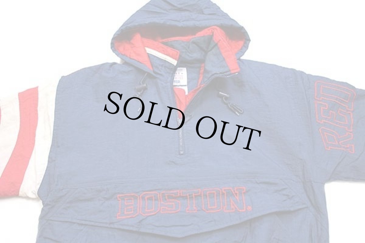 画像3: 90s STARTERスターター MLB BOSTON RED SOX 刺繍 マルチカラー プルオーバー 中綿入り ナイロンパーカー M (3)