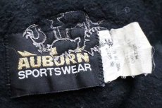 画像5: 90s USA製 AUBURN アニマル 刺繍 ツートン キルティングライナー メルトン ウール スタジャン グレー×黒 M (5)