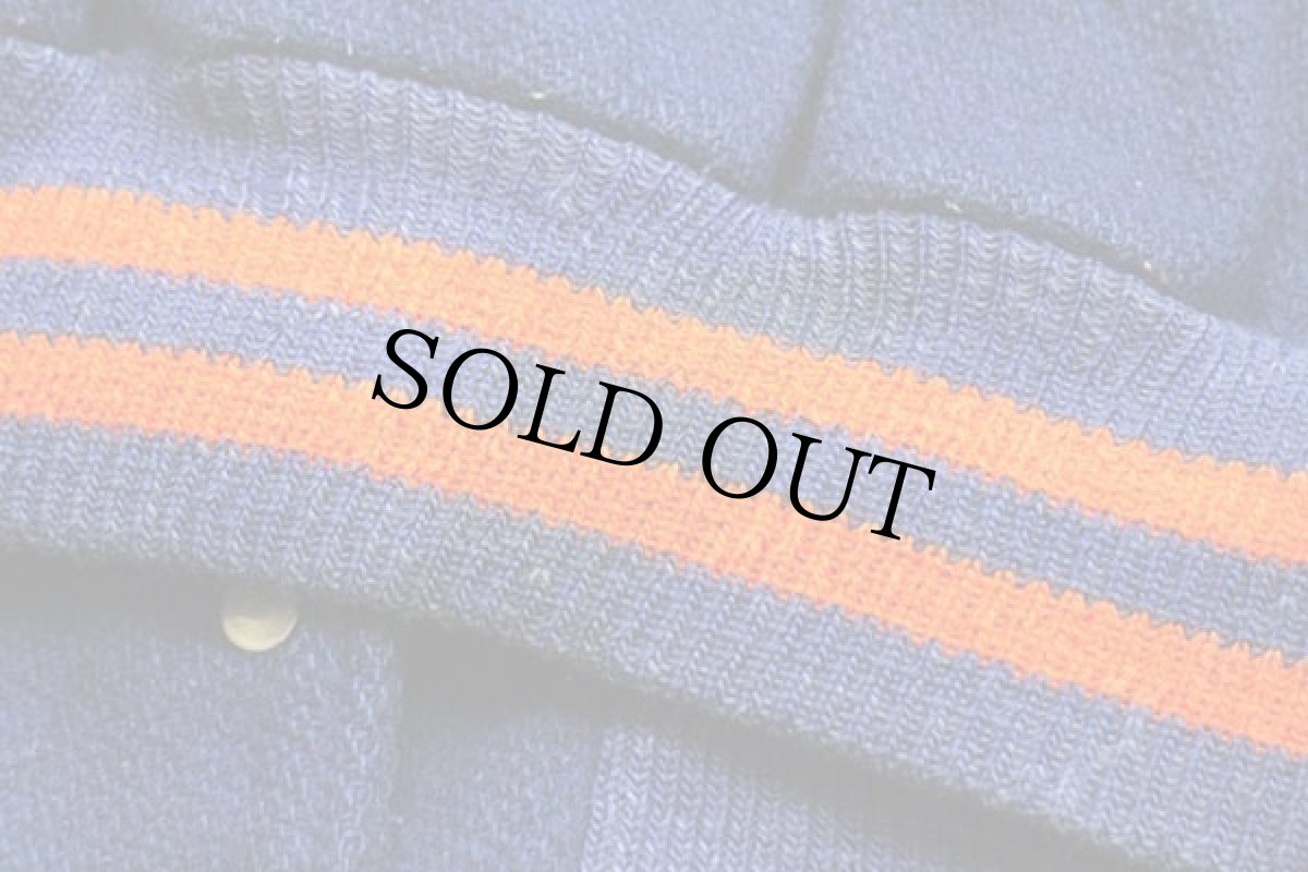 画像9: 70s BUTWINバトウィン Jerrors appleton Westチェーン刺繍 メルトン ウール スタジャン ブルー×オレンジ (9)