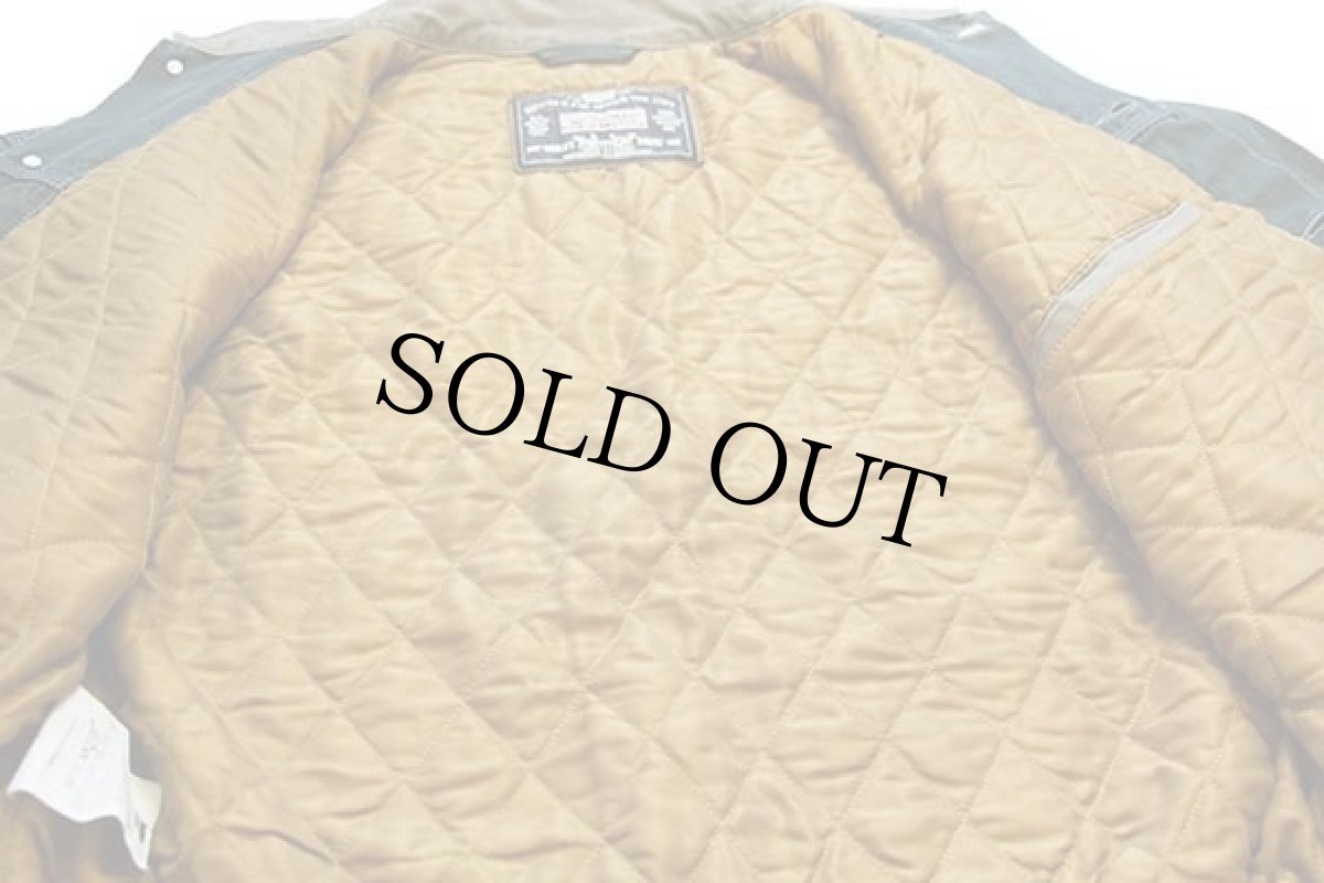 画像5: 90s Levi'sリーバイス キルティングライナー コットンツイルジャケット 4ポケット モスグリーン★ユーロ (5)