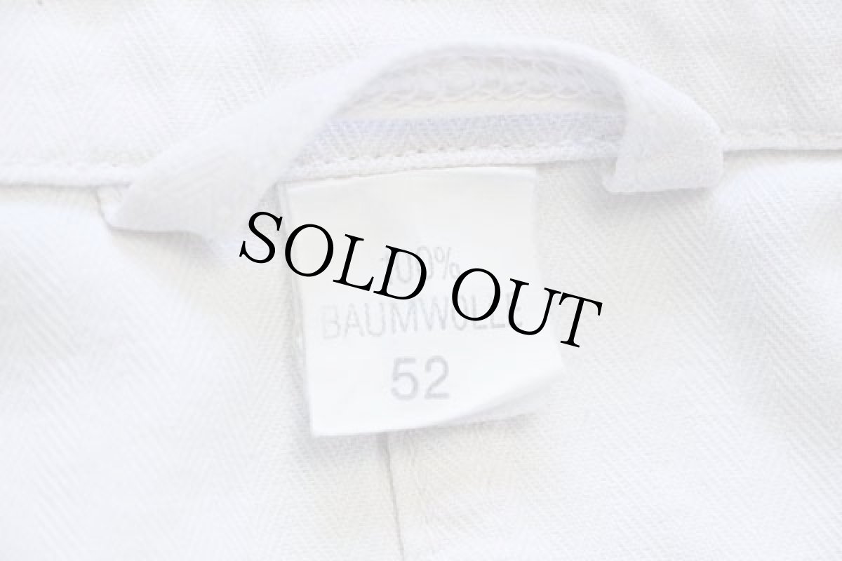 画像4: 70s UNKNOWN ユーロ ワーク 比翼 HBT ヘリンボーンツイル カバーオール 生成り 52 (4)