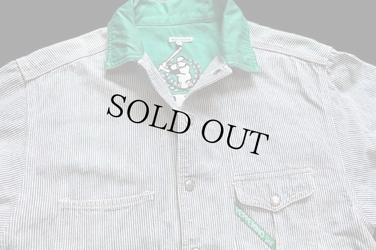 画像3: 90s イタリア製 PEPPERINO ヒッコリー ストライプ カバーオール 14 (3)