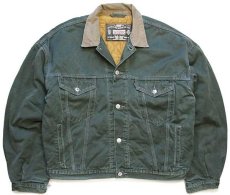 画像1: 90s Levi'sリーバイス キルティングライナー コットンツイルジャケット 4ポケット モスグリーン★ユーロ (1)