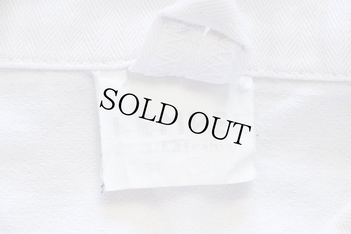 画像4: 70s KEMPEL ユーロ ワーク HBT ヘリンボーンツイル カバーオール ボロ 生成り 54 (4)