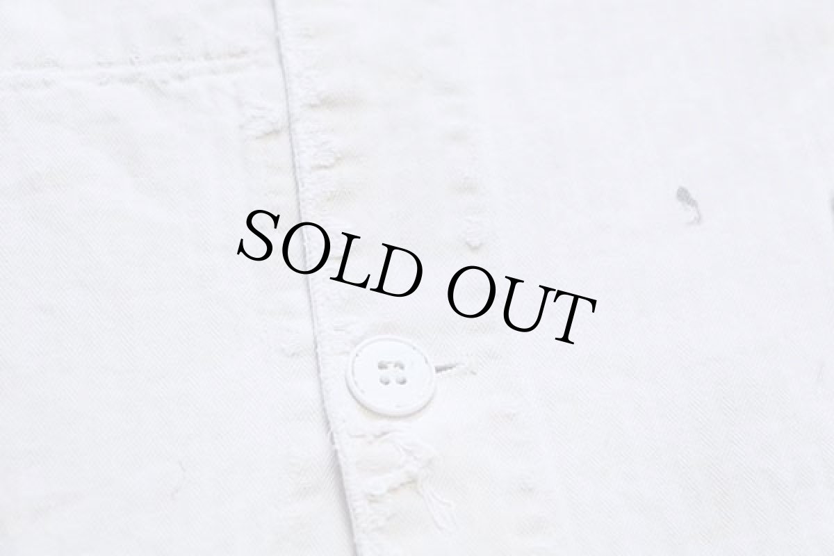 画像7: 70s KEMPEL ユーロ ワーク HBT ヘリンボーンツイル カバーオール ボロ 生成り 54 (7)