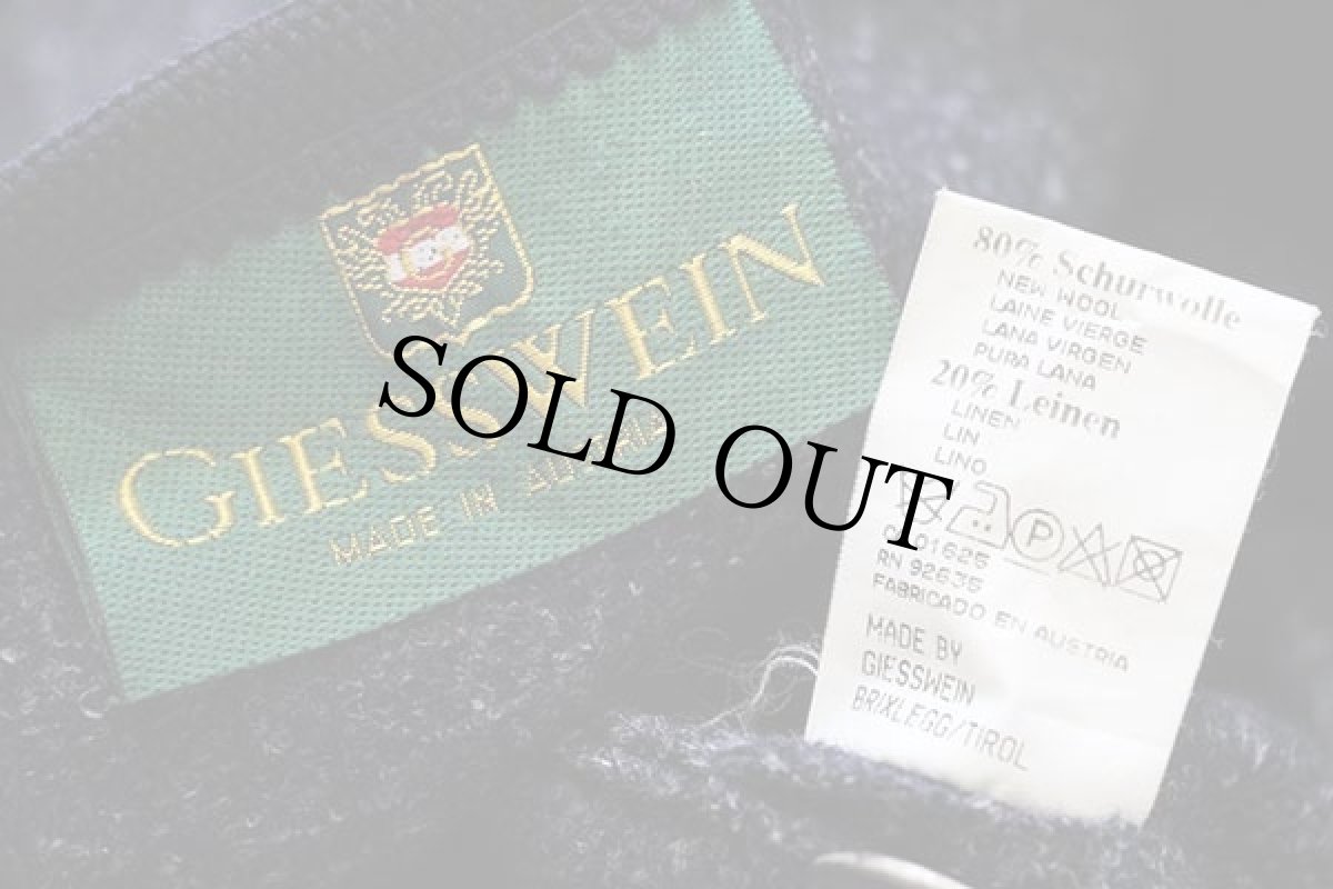 画像4: オーストリア製 GIESSWEIN スエードレザー切り替え チロリアン ボイルドウール×リネン ベスト 杢ネイビー 5 (4)