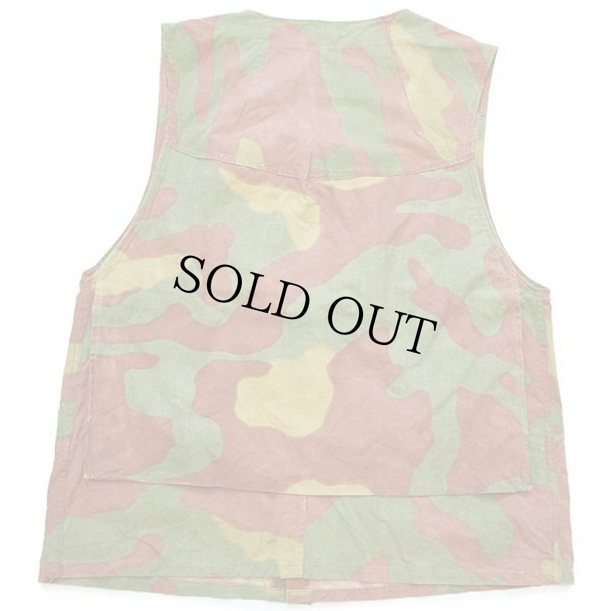 画像2: 60s サンマルコカモ リメイク 比翼 コットン ハンティングベスト (2)