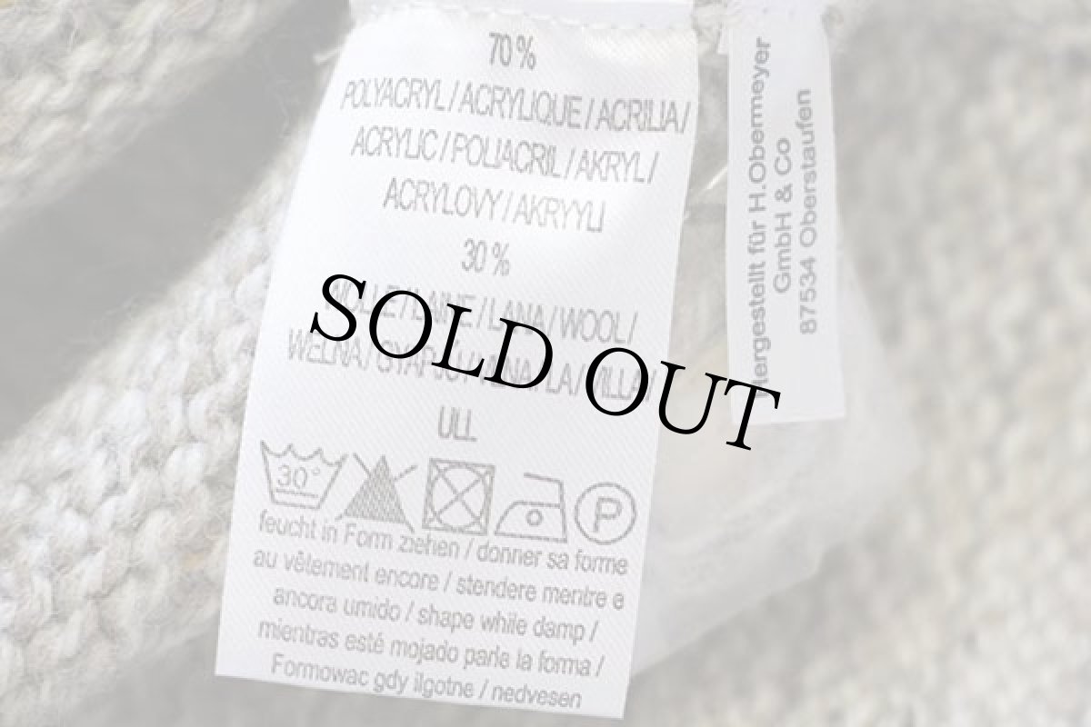 画像5: country blue 花柄 ノーカラー アクリル×ウールニット ベスト ベージュ ミックス 40 (5)