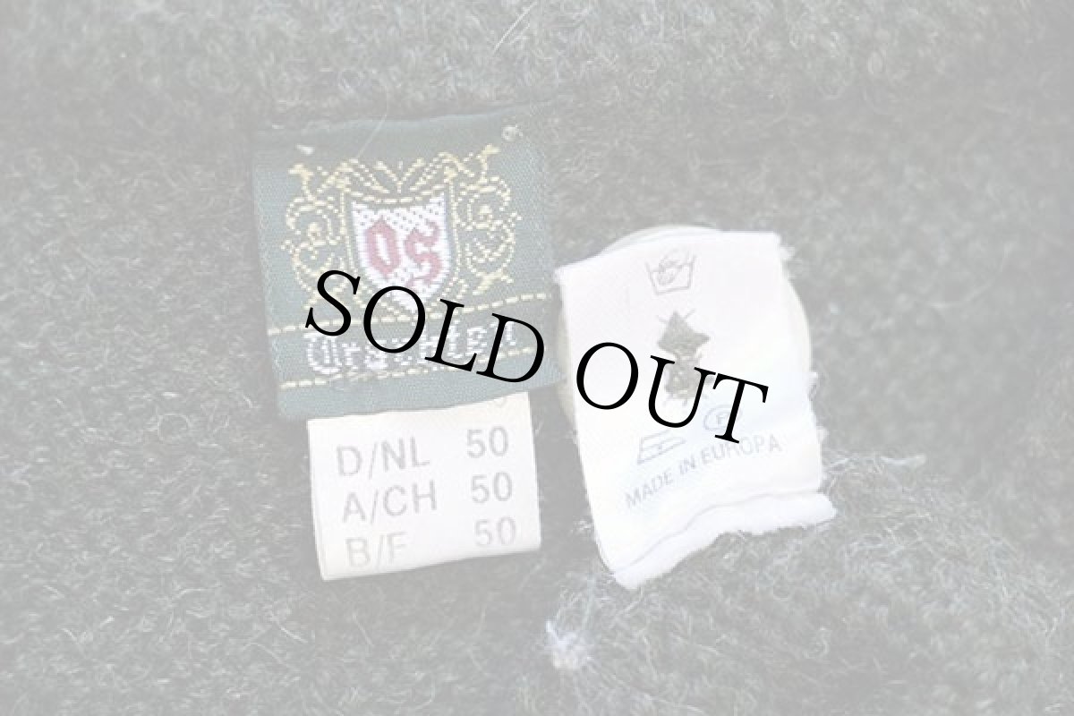 画像4: EU製 Grachten 鹿角ボタン ノーカラー チロリアン ウールニット ベスト カーディガン グリーン 50 (4)