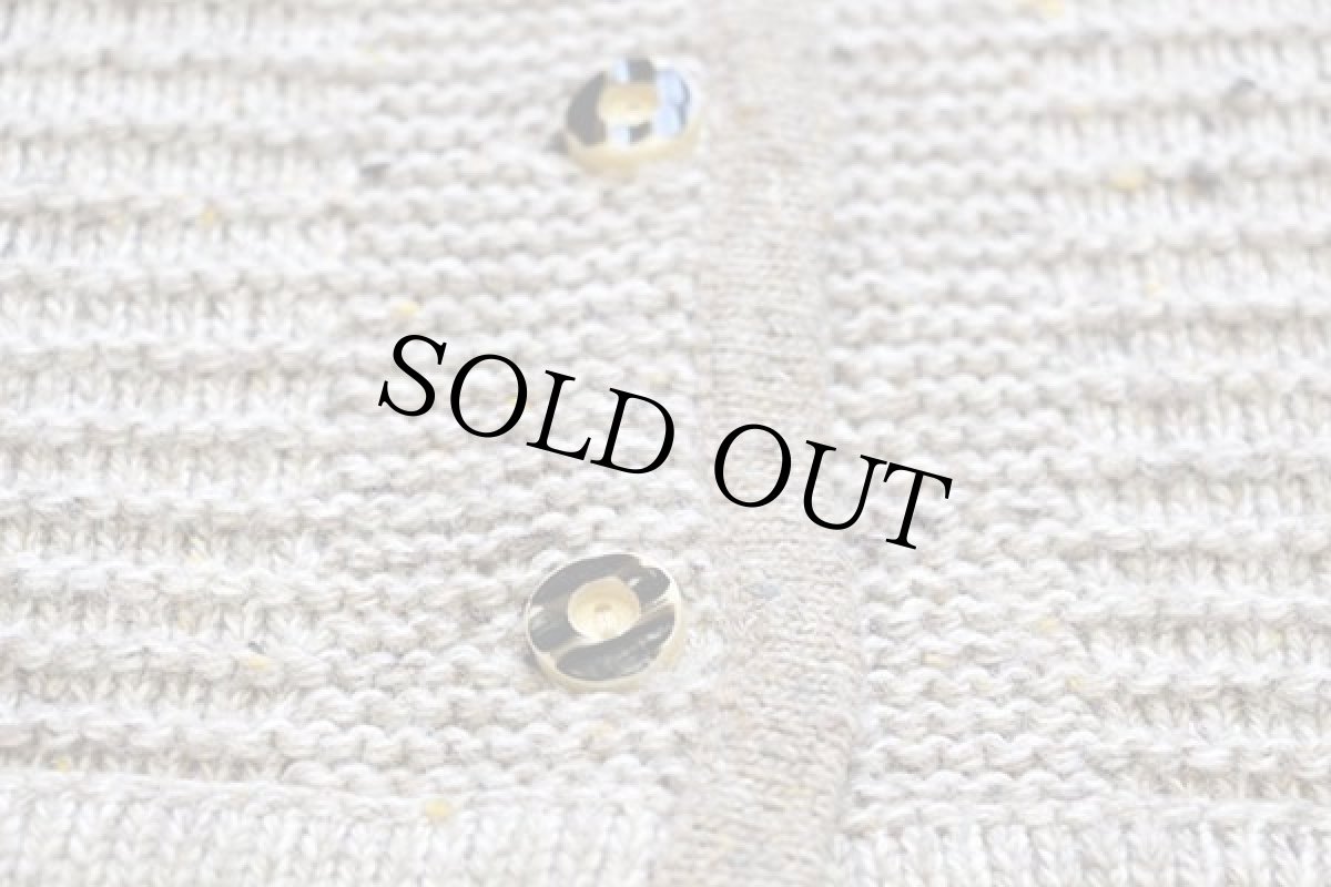 画像7: country blue 花柄 ノーカラー アクリル×ウールニット ベスト ベージュ ミックス 40 (7)