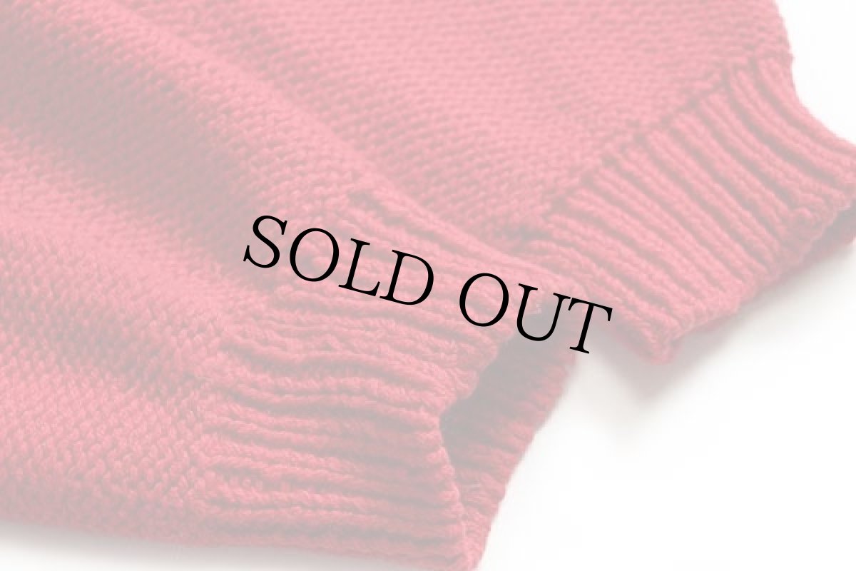 画像6: 80s BANANA REPUBLICバナナリパブリック フォークロア柄 コットンニット セーター 赤×茶 M (6)