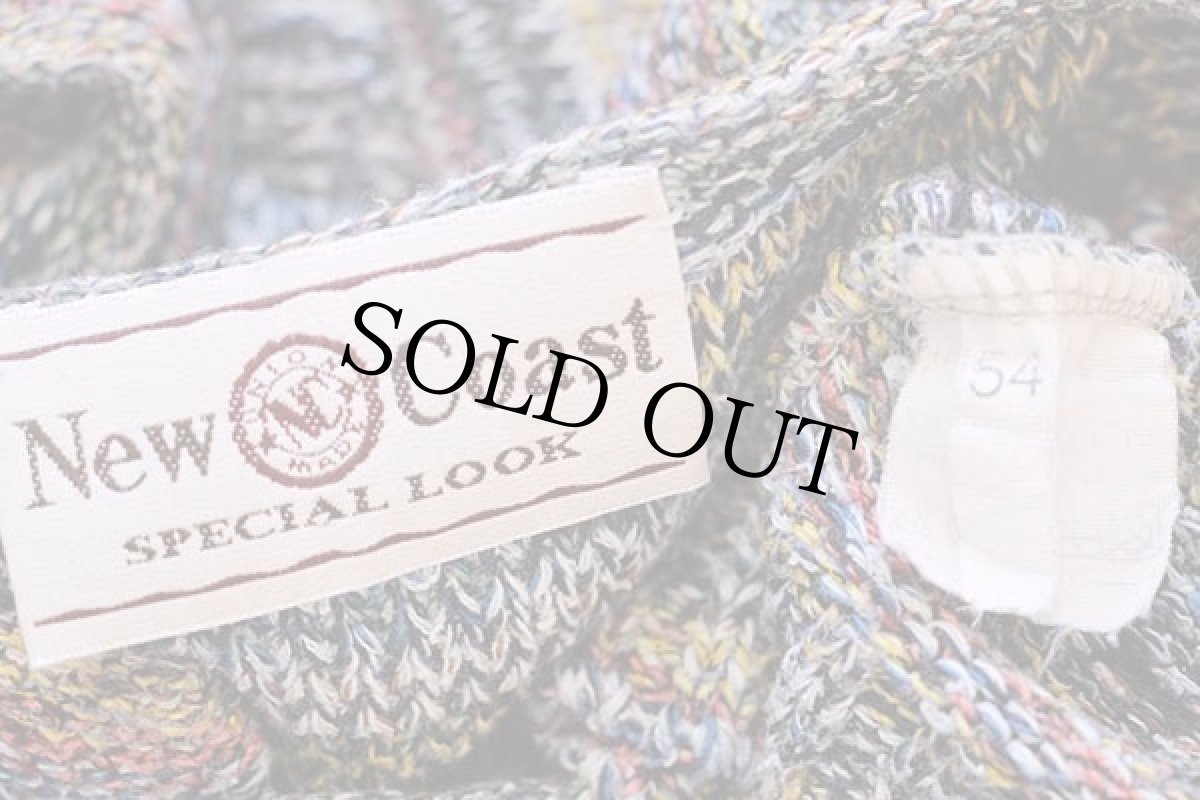 画像4: 90s イタリア製 New Coast ラグ柄 ヘンリーネック コットンニット セーター 54 (4)