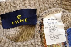 画像4: イタリア製 FIUME 編み柄 コットン×アクリルニット セーター (4)