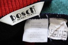 画像4: 90s イタリア製 bosch 編み柄 パネル切り替え コットン×アクリルニット セーター 44 (4)