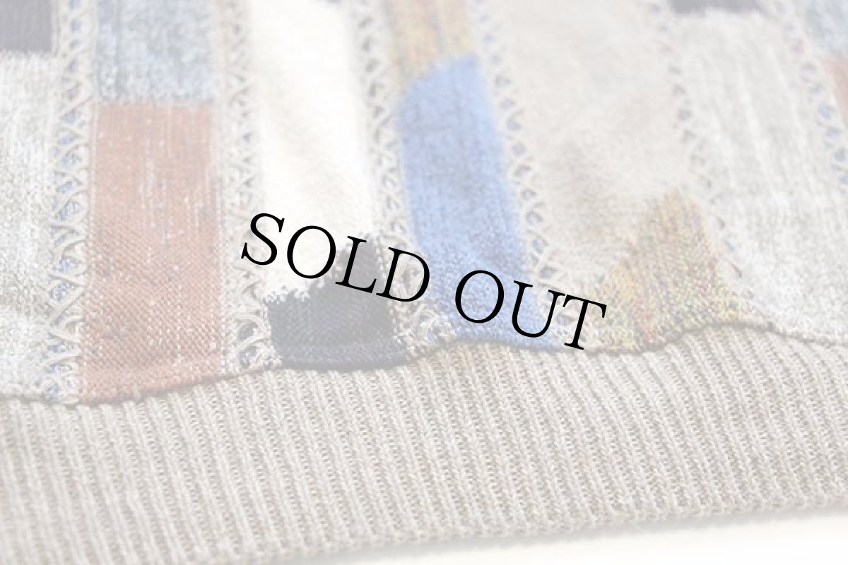 画像5: イタリア製 FIUME 編み柄 コットン×アクリルニット セーター (5)