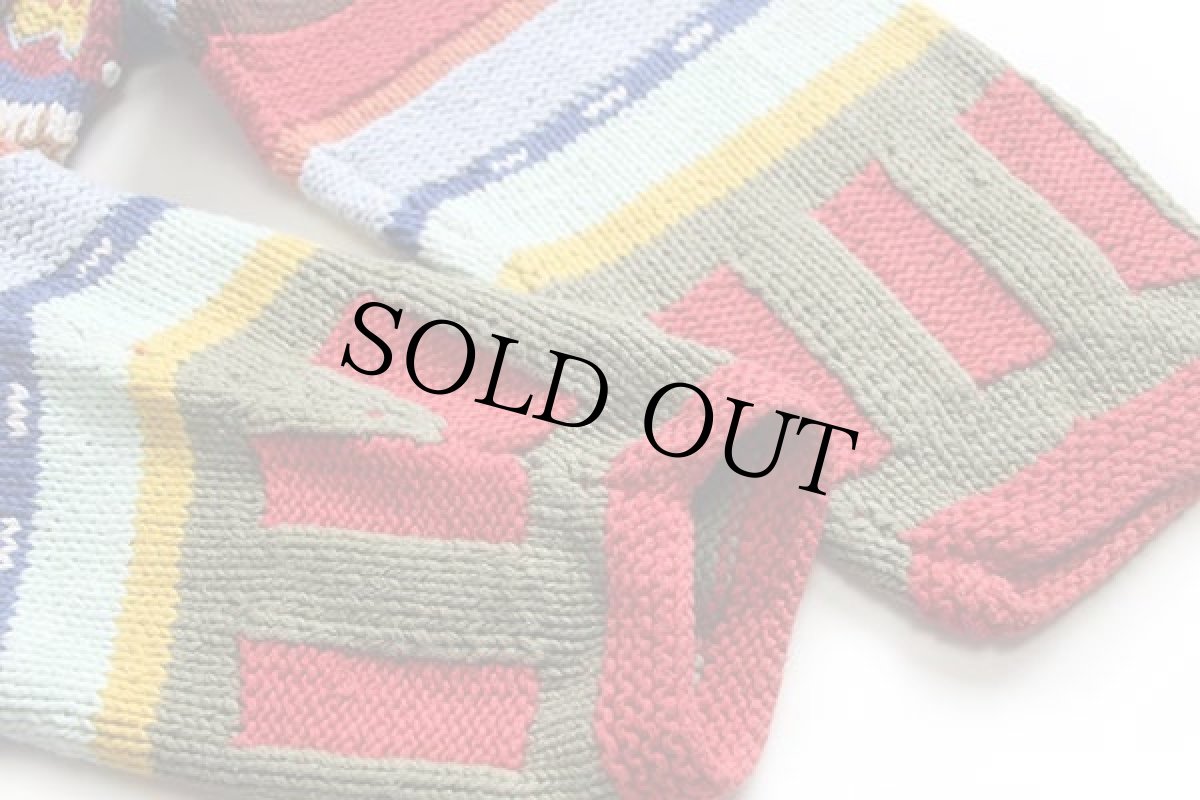 画像7: 90s BENETTONベネトン パネル切り替え ラミー×コットンニット セーター M (7)