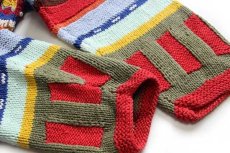 画像7: 90s BENETTONベネトン パネル切り替え ラミー×コットンニット セーター M (7)