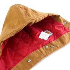 画像3: 90s USA製 carharttカーハート ARCTIC HOOD キルティングライナー ダックフード 茶★A (3)
