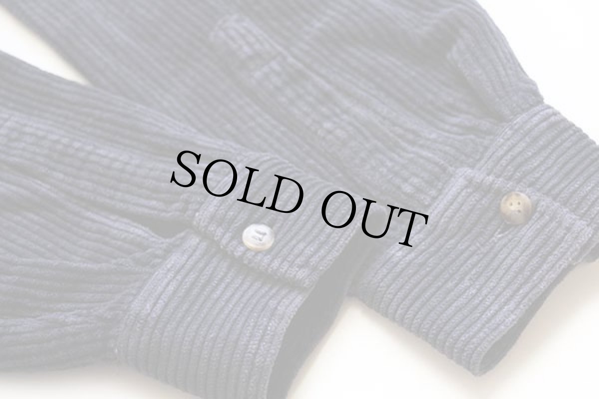 画像7: 90s イタリア製 Levi'sリーバイス コットン 太畝 コーデュロイシャツ 紺 L★ユーロ (7)