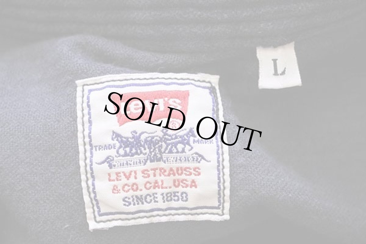 画像4: 90s イタリア製 Levi'sリーバイス コットン 太畝 コーデュロイシャツ 紺 L★ユーロ (4)