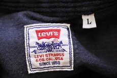 画像4: 90s イタリア製 Levi'sリーバイス コットン 太畝 コーデュロイシャツ 紺 L★ユーロ (4)