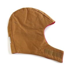 画像2: 90s USA製 carharttカーハート HARD HAT LINER キルティングライナー ダック ライナーフード 茶 (2)