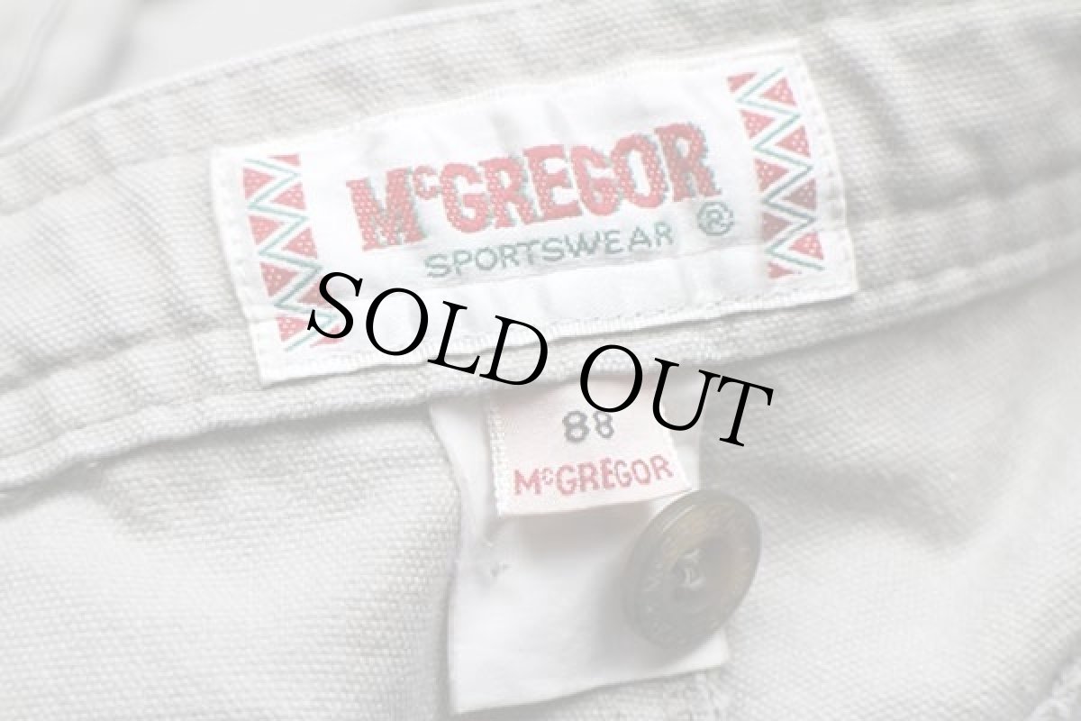 画像6: 90s McGREGORマクレガー ベイカータイプ コットン キャンバス パンツ グレーベージュ 88 (6)