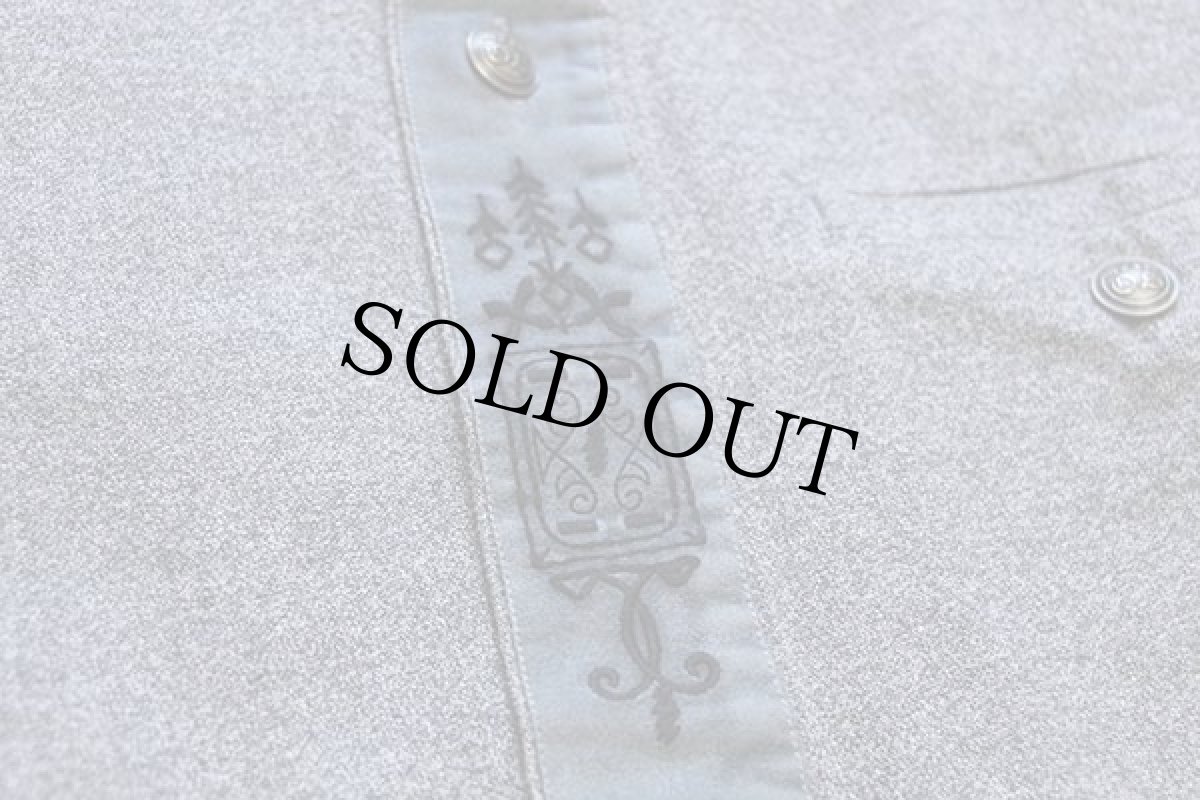 画像5: UNKNOWN 刺繍入り チロリアン シャツ ごま塩★特大 (5)