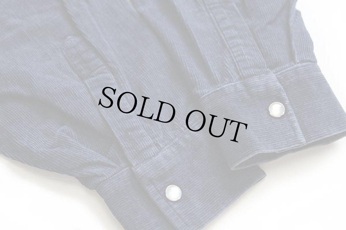 画像6: 90s イタリア製 Levi'sリーバイス コットン コーデュロイ ウエスタンシャツ 紺 M★ユーロ (6)