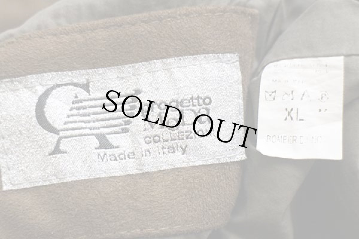 画像4: 90s イタリア製 CA progetto MoDa COLLEZIONI フェイクスエード ジャケット 焦げ茶 XL (4)