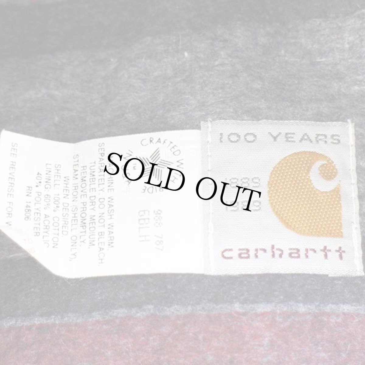 画像4: 80s USA製 carharttカーハート 100周年 ARCTIC HOOD ブランケットライナー ダックフード 茶 (4)