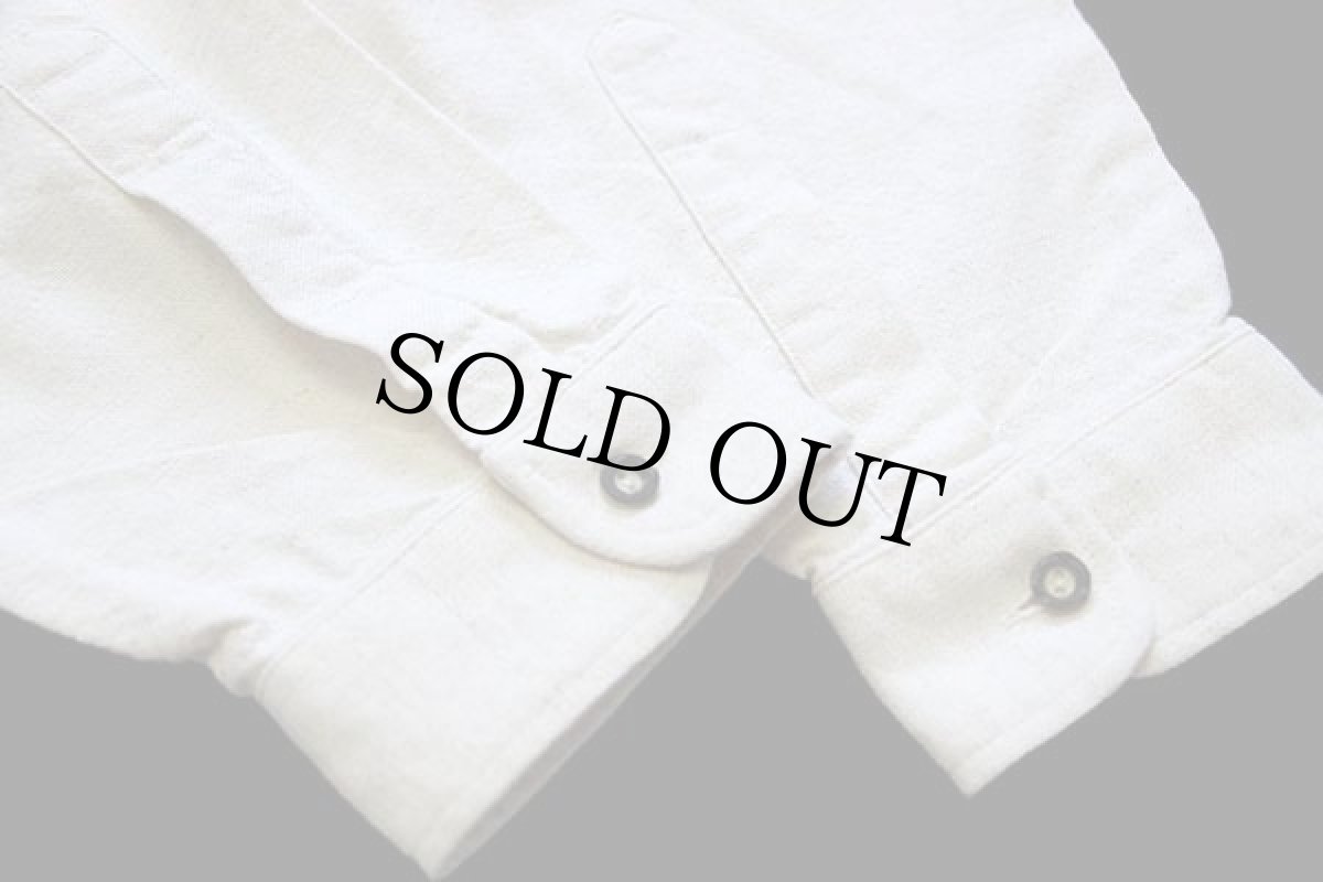 画像6: Distler 刺繍入り バンドカラー プルオーバー チロリアン コットン×リネンシャツ ナチュラル XXL★特大 (6)