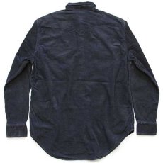 画像2: 90s Levi'sリーバイス コットン コーデュロイ ウエスタンシャツ 黒 L★ユーロ (2)