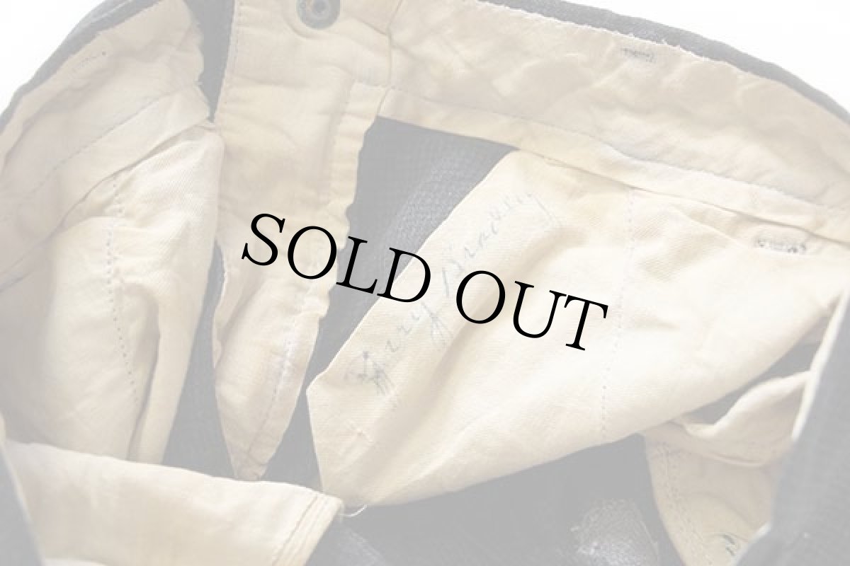 画像7: 50s UNKNOWN チェック スラックス レーヨンパンツ 黒×グレー w28 (7)