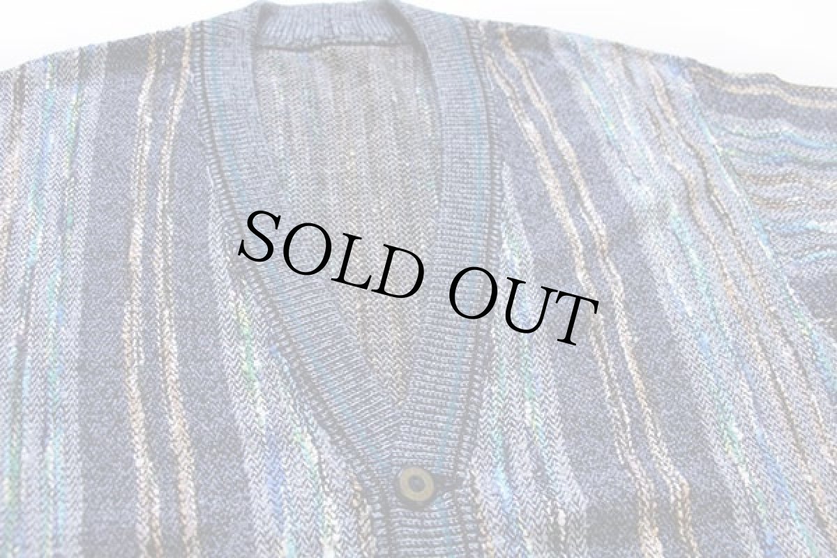 画像3: 90s イタリア製 ROYAL NAVY CORPS 編み柄 コットン×アクリルニット カーディガン 48 (3)