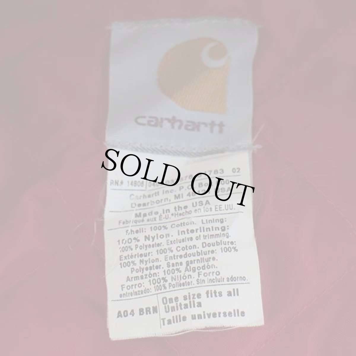 画像4: 00s USA製 carharttカーハート ARCTIC HOOD キルティングライナー ダックフード 茶 (4)