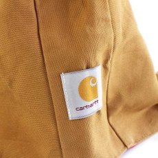 画像5: 90s USA製 carharttカーハート HARD HAT LINER キルティングライナー ダック ライナーフード 茶 (5)