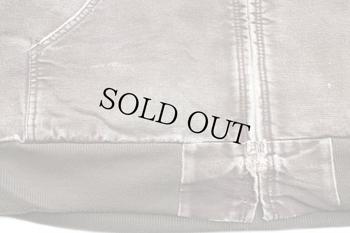 画像6: 00s メキシコ製 carharttカーハート フリースライナー ダック地 アクティブジャケット パーカー ボロ 焦げ茶 フェード XL (6)