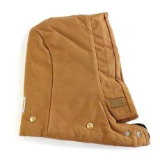 画像2: デッドストック★00s USA製 carharttカーハート ARCTIC HOOD キルティングライナー ダックフード 茶 (2)