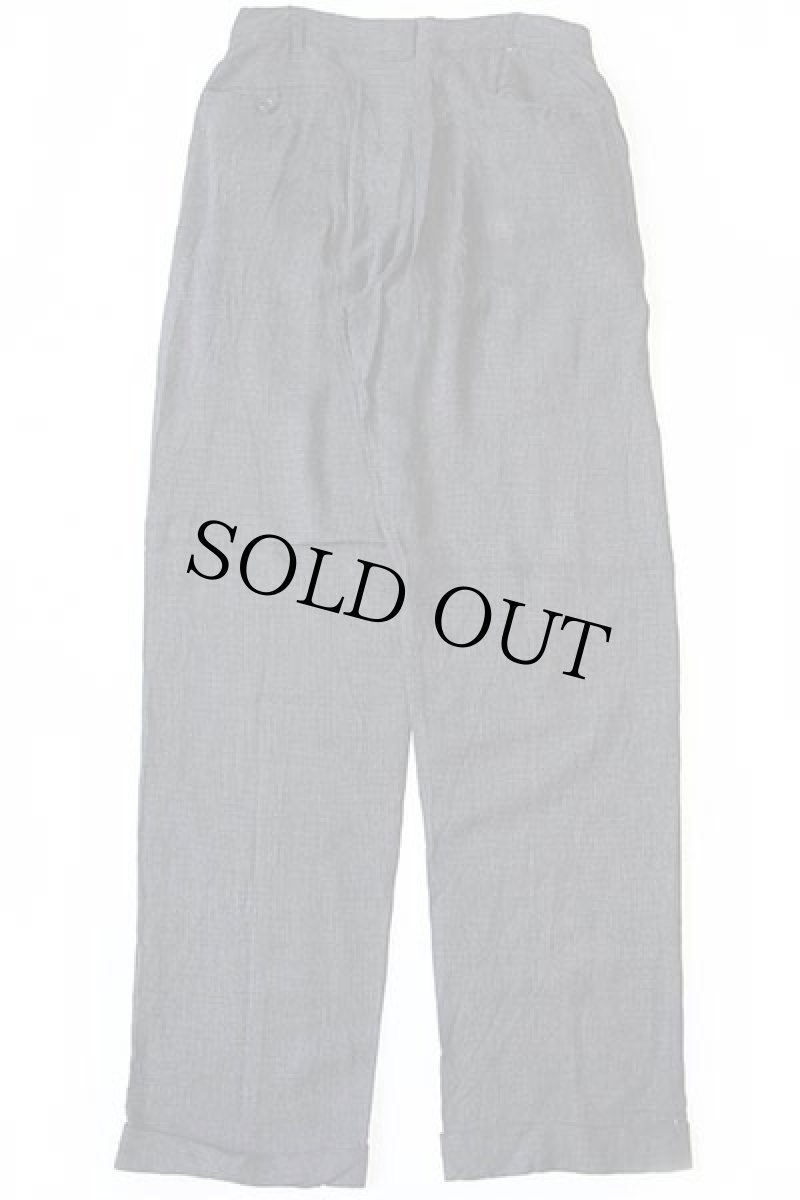 画像3: 50s UNKNOWN チェック スラックス レーヨンパンツ 黒×グレー w28 (3)