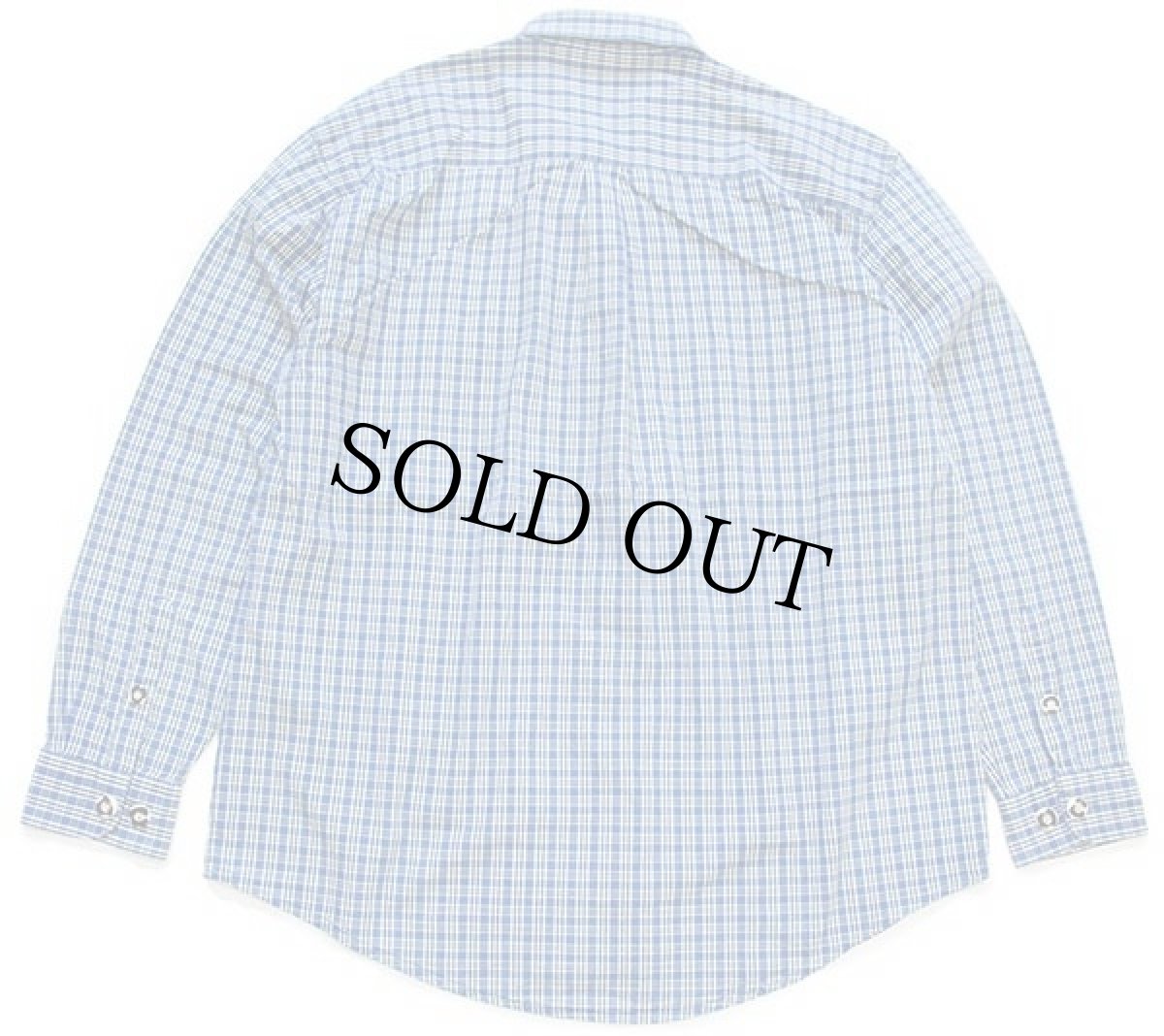 画像2: GENIUS Country house style チェック チロリアン コットンシャツ 41/42 (2)