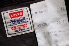 画像4: 90s Levi'sリーバイス コットン コーデュロイ ウエスタンシャツ 焦げ茶 M★ユーロ (4)